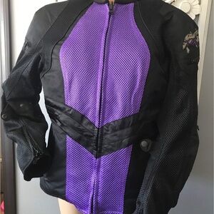 Joe Rocket Women's Black and Purple Utility Jacket